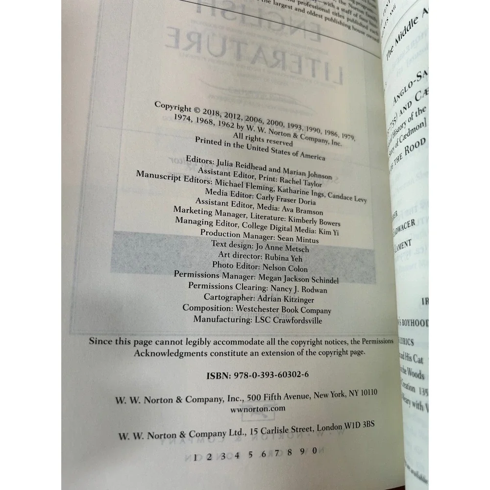 Norton Anthology of English Literature 10th Edition 3 Volume Lot Middle Ages